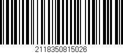 Código de barras (EAN, GTIN, SKU, ISBN): '2118350815026'