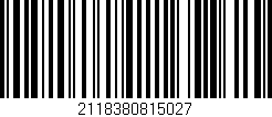 Código de barras (EAN, GTIN, SKU, ISBN): '2118380815027'
