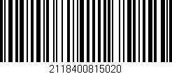 Código de barras (EAN, GTIN, SKU, ISBN): '2118400815020'