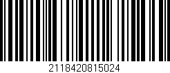 Código de barras (EAN, GTIN, SKU, ISBN): '2118420815024'