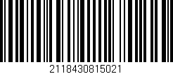 Código de barras (EAN, GTIN, SKU, ISBN): '2118430815021'