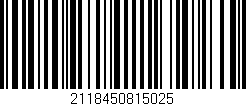 Código de barras (EAN, GTIN, SKU, ISBN): '2118450815025'