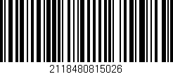 Código de barras (EAN, GTIN, SKU, ISBN): '2118480815026'