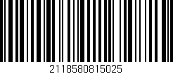 Código de barras (EAN, GTIN, SKU, ISBN): '2118580815025'