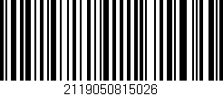 Código de barras (EAN, GTIN, SKU, ISBN): '2119050815026'