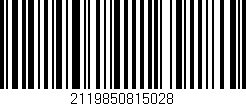 Código de barras (EAN, GTIN, SKU, ISBN): '2119850815028'