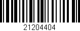 Código de barras (EAN, GTIN, SKU, ISBN): '21204404'