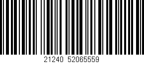 Código de barras (EAN, GTIN, SKU, ISBN): '21240|52065559'