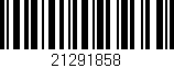 Código de barras (EAN, GTIN, SKU, ISBN): '21291858'