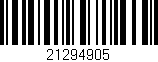 Código de barras (EAN, GTIN, SKU, ISBN): '21294905'