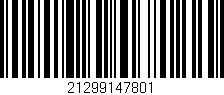 Código de barras (EAN, GTIN, SKU, ISBN): '21299147801'