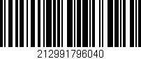 Código de barras (EAN, GTIN, SKU, ISBN): '212991796040'