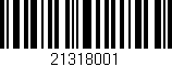 Código de barras (EAN, GTIN, SKU, ISBN): '21318001'