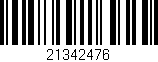 Código de barras (EAN, GTIN, SKU, ISBN): '21342476'