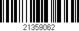 Código de barras (EAN, GTIN, SKU, ISBN): '21359062'
