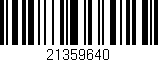 Código de barras (EAN, GTIN, SKU, ISBN): '21359640'