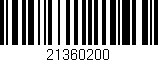 Código de barras (EAN, GTIN, SKU, ISBN): '21360200'