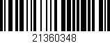 Código de barras (EAN, GTIN, SKU, ISBN): '21360348'