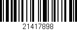 Código de barras (EAN, GTIN, SKU, ISBN): '21417898'