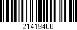 Código de barras (EAN, GTIN, SKU, ISBN): '21419400'