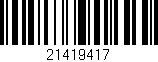 Código de barras (EAN, GTIN, SKU, ISBN): '21419417'