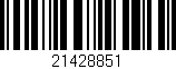 Código de barras (EAN, GTIN, SKU, ISBN): '21428851'