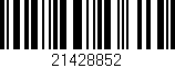 Código de barras (EAN, GTIN, SKU, ISBN): '21428852'