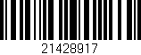 Código de barras (EAN, GTIN, SKU, ISBN): '21428917'