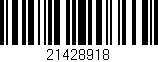 Código de barras (EAN, GTIN, SKU, ISBN): '21428918'