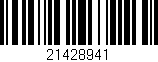 Código de barras (EAN, GTIN, SKU, ISBN): '21428941'