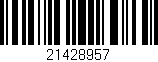 Código de barras (EAN, GTIN, SKU, ISBN): '21428957'