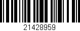 Código de barras (EAN, GTIN, SKU, ISBN): '21428959'