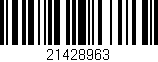 Código de barras (EAN, GTIN, SKU, ISBN): '21428963'