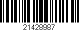 Código de barras (EAN, GTIN, SKU, ISBN): '21428987'