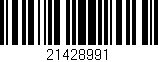 Código de barras (EAN, GTIN, SKU, ISBN): '21428991'