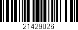 Código de barras (EAN, GTIN, SKU, ISBN): '21429026'