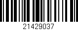 Código de barras (EAN, GTIN, SKU, ISBN): '21429037'