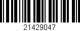 Código de barras (EAN, GTIN, SKU, ISBN): '21429047'