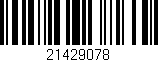 Código de barras (EAN, GTIN, SKU, ISBN): '21429078'