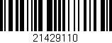Código de barras (EAN, GTIN, SKU, ISBN): '21429110'