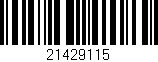 Código de barras (EAN, GTIN, SKU, ISBN): '21429115'