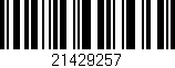 Código de barras (EAN, GTIN, SKU, ISBN): '21429257'