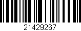 Código de barras (EAN, GTIN, SKU, ISBN): '21429267'