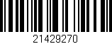 Código de barras (EAN, GTIN, SKU, ISBN): '21429270'