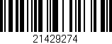 Código de barras (EAN, GTIN, SKU, ISBN): '21429274'