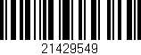 Código de barras (EAN, GTIN, SKU, ISBN): '21429549'
