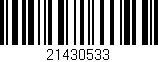 Código de barras (EAN, GTIN, SKU, ISBN): '21430533'