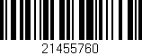 Código de barras (EAN, GTIN, SKU, ISBN): '21455760'
