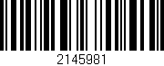 Código de barras (EAN, GTIN, SKU, ISBN): '2145981'