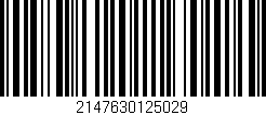 Código de barras (EAN, GTIN, SKU, ISBN): '2147630125029'